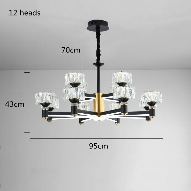 ChandeliersDecor.com-Chandeliers-Crystal Cylinders LED Chandelier - Modern Lighting