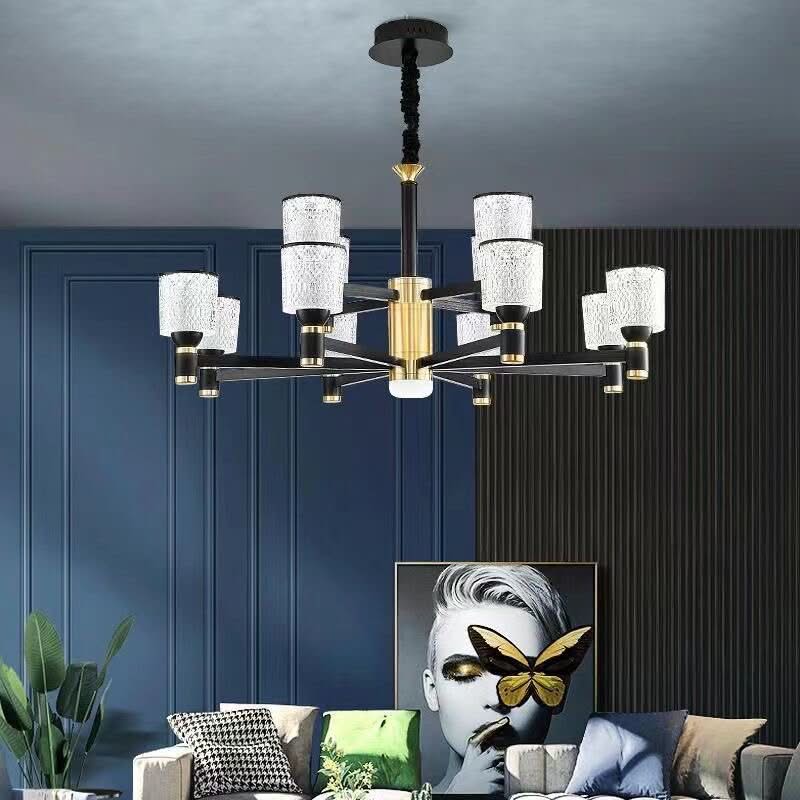 ChandeliersDecor.com-Chandeliers-Crystal Cylinders LED Chandelier - Modern Lighting