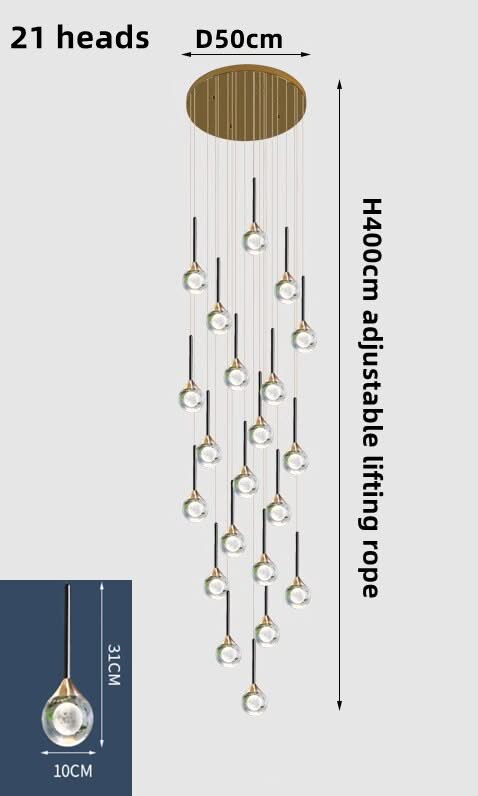 ChandeliersDecor.com-Staircase Chandelier-Crystal Drops Chandelier - Beautiful Lighting for Any Space