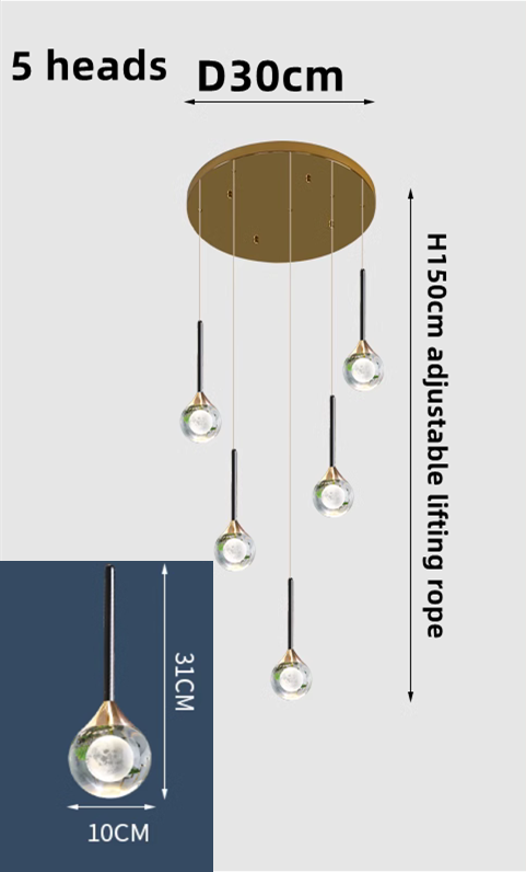 ChandeliersDecor.com-Staircase Chandelier-Crystal Drops Chandelier - Beautiful Lighting for Any Space