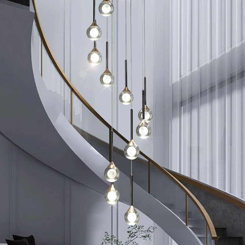 ChandeliersDecor.com-Staircase Chandelier-Crystal Drops Chandelier - Beautiful Lighting for Any Space