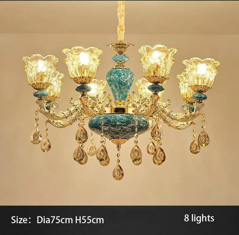 Crystal Elegance Chandelier - K9 Crystal Ceramic Atmosphere Chandelier-ChandeliersDecor.com
