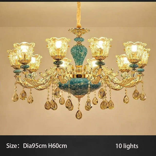 Crystal Elegance Chandelier - K9 Crystal Ceramic Atmosphere Chandelier-ChandeliersDecor.com
