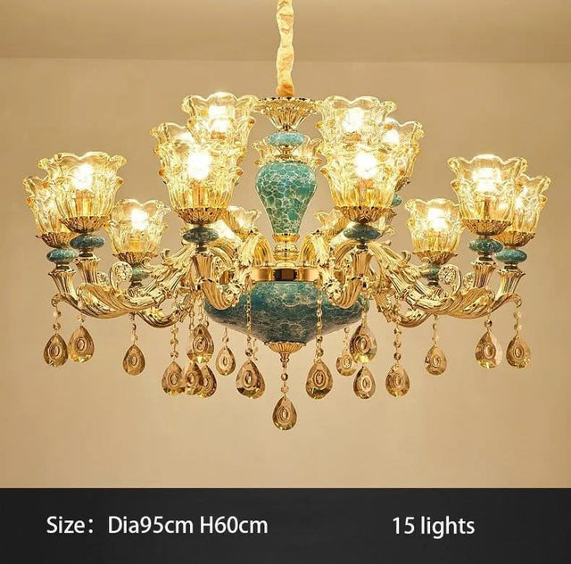 Crystal Elegance Chandelier - K9 Crystal Ceramic Atmosphere Chandelier-ChandeliersDecor.com