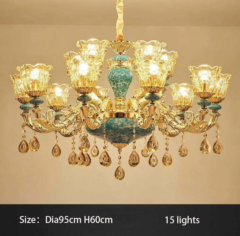 Crystal Elegance Chandelier - K9 Crystal Ceramic Atmosphere Chandelier-ChandeliersDecor.com