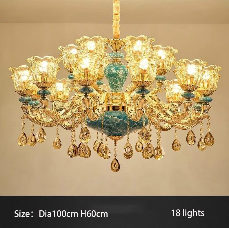 Crystal Elegance Chandelier - K9 Crystal Ceramic Atmosphere Chandelier-ChandeliersDecor.com