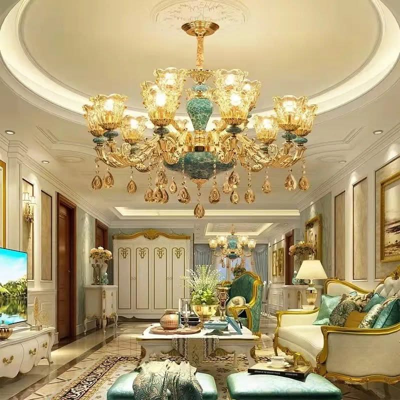 Crystal Elegance Chandelier - K9 Crystal Ceramic Atmosphere Chandelier-ChandeliersDecor.com