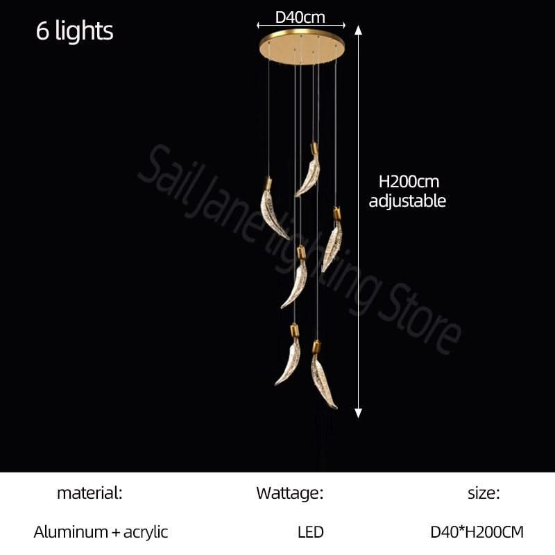 ChandeliersDecor.com-Chandeliers-Crystal Feather Chandelier - Exquisite Lighting Décor