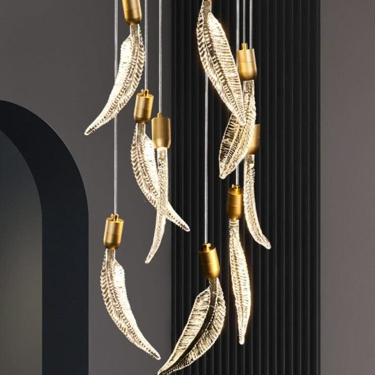 ChandeliersDecor.com-Chandeliers-Crystal Feather Chandelier - Exquisite Lighting Décor