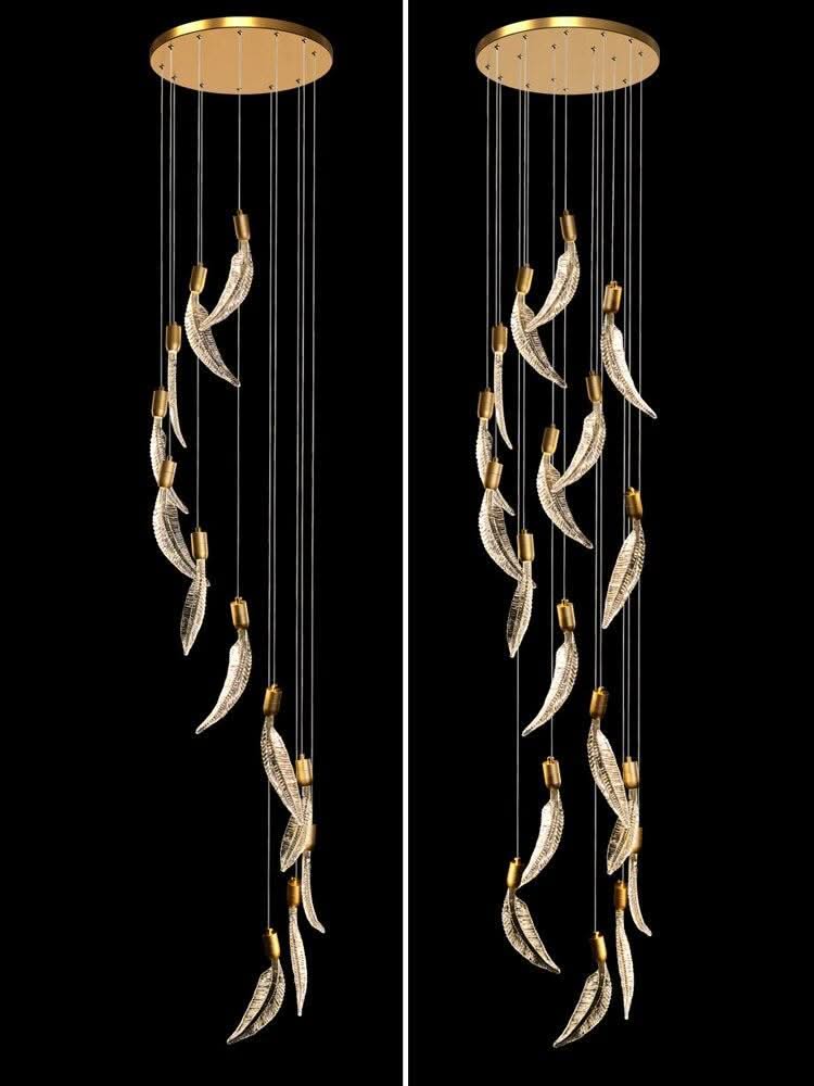 ChandeliersDecor.com-Chandeliers-Crystal Feather Chandelier - Exquisite Lighting Décor