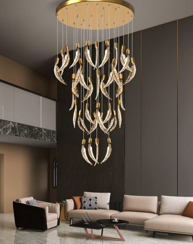 ChandeliersDecor.com-Chandeliers-Crystal Feather Chandelier - Exquisite Lighting Décor
