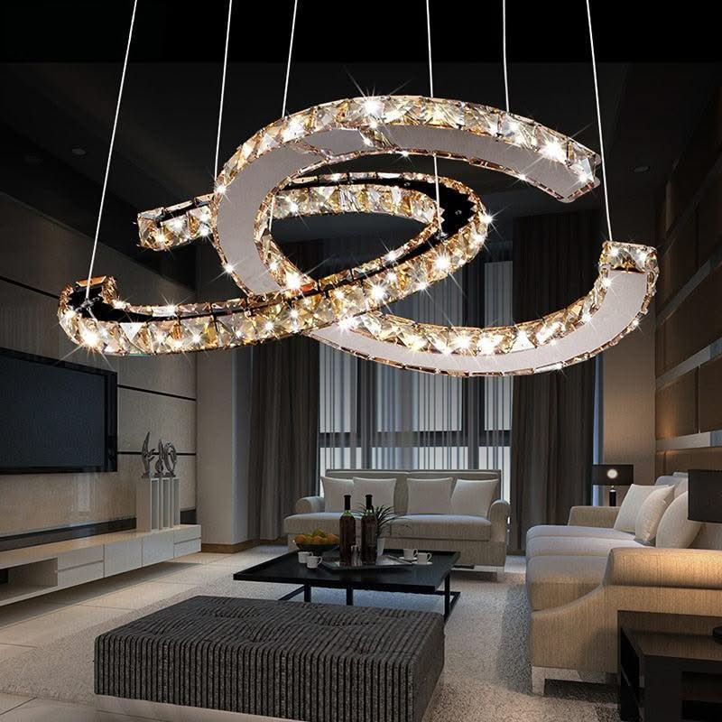 ChandeliersDecor.com-Chandeliers-Crystal Loops Chandelier: Premium Lighting Décor