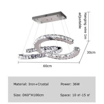 ChandeliersDecor.com-Chandeliers-Crystal Loops Chandelier: Premium Lighting Décor