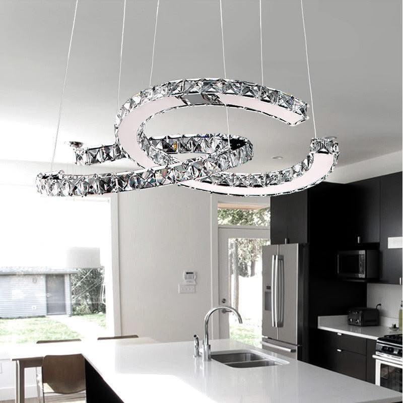 ChandeliersDecor.com-Chandeliers-Crystal Loops Chandelier: Premium Lighting Décor