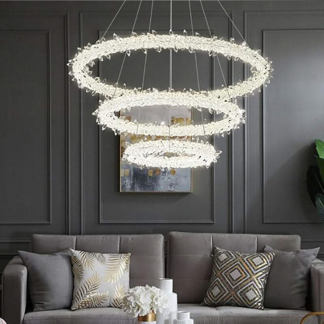 Crystal Ring Chandelier: Dazzling Lighting Fixture-ChandeliersDecor.com