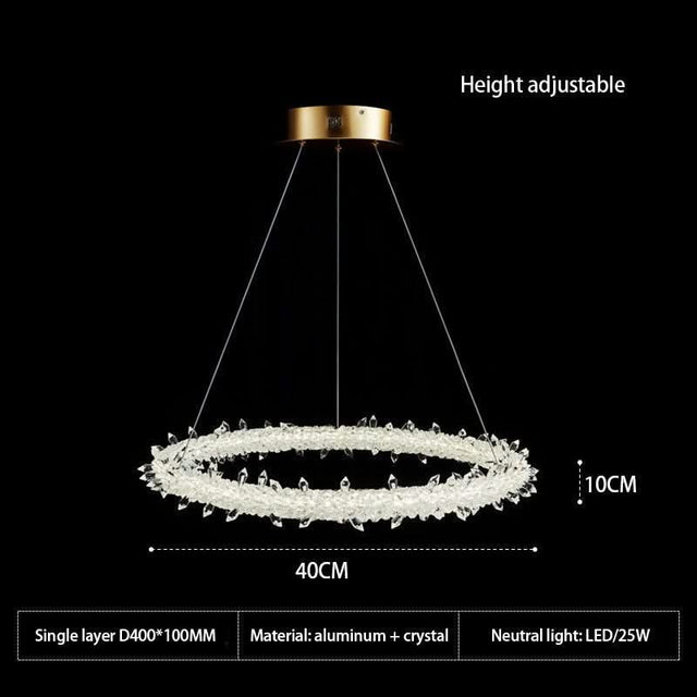 Crystal Ring Chandelier: Dazzling Lighting Fixture-ChandeliersDecor.com