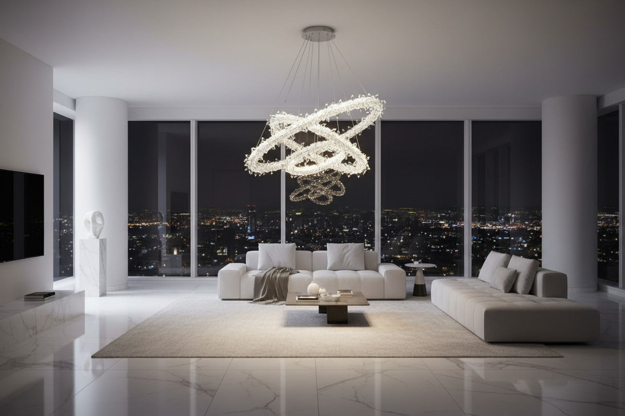 Crystal Ring Chandelier: Dazzling Lighting Fixture-ChandeliersDecor.com