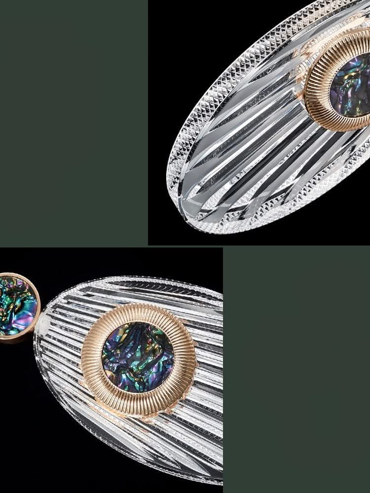 ChandeliersDecor.com-Staircase Chandelier-Crystal Shell Staircase Chandelier - Exquisite Lighting