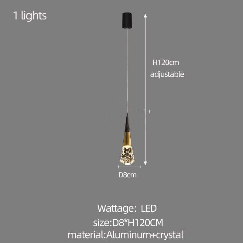 Crystal Spiral Cones Staircase Chandelier-ChandeliersDecor.com