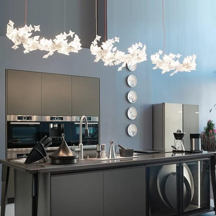 ChandeliersDecor.com-Kitchen Island-Crystal Stars Chandelier: Radiate Elegance and Brilliance