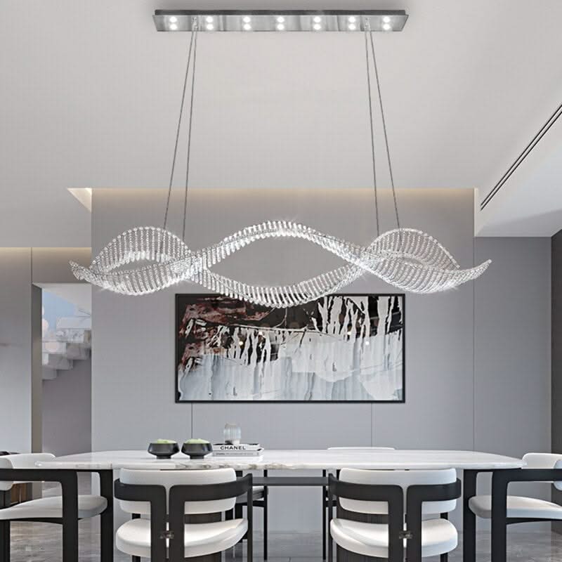 ChandeliersDecor.com-Kitchen Island-Crystal Swirl Chandelier Light