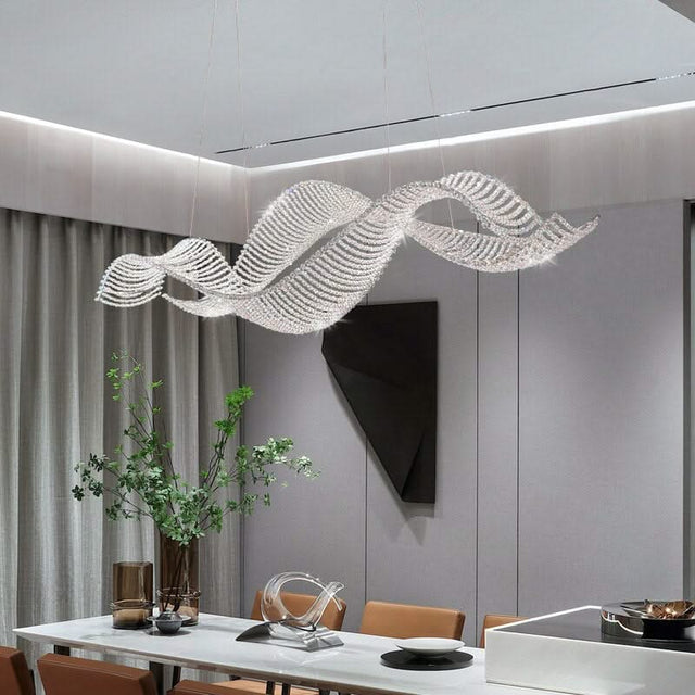 Crystal Swirl Chandelier Light-ChandeliersDecor.com