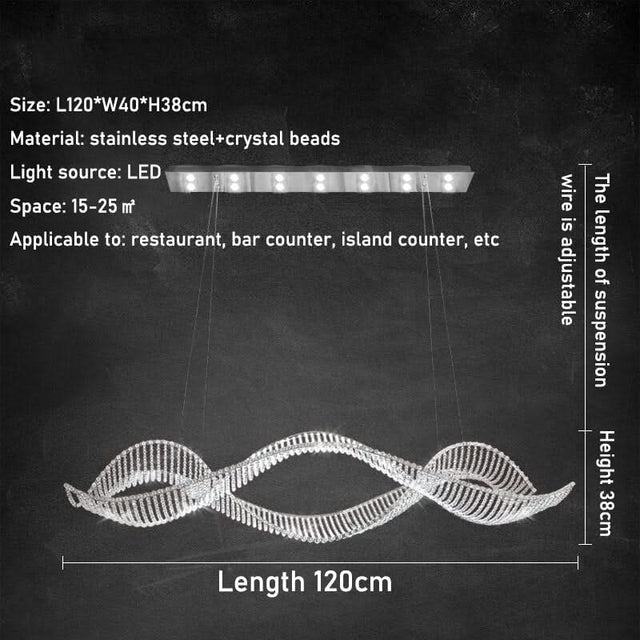 Crystal Swirl Chandelier Light-ChandeliersDecor.com