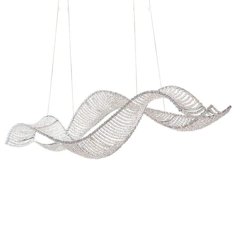 ChandeliersDecor.com-Kitchen Island-Crystal Swirl Chandelier Light