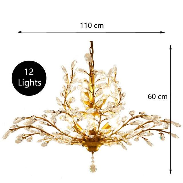Crystal Tree Chandelier: Elegant Lighting Fixture-ChandeliersDecor.com