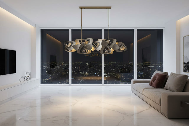 Crystal Triangle Kitchen Island Lighting Chandelier-ChandeliersDecor.com