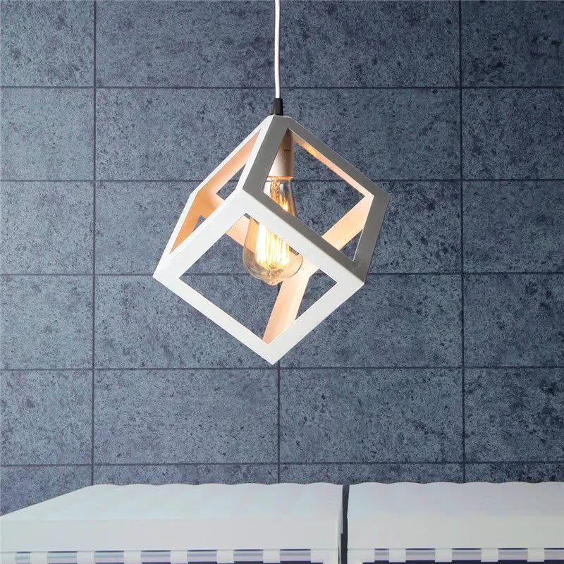 Cube Pendant Light Metal Elegance - Illuminate with Style-ChandeliersDecor.com