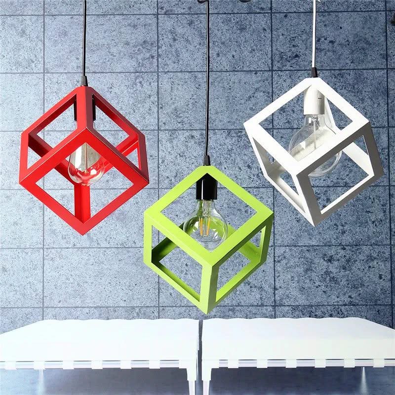 Cube Pendant Light Metal Elegance - Illuminate with Style-ChandeliersDecor.com