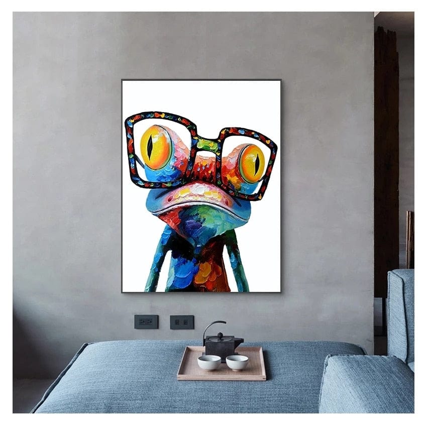 ChandeliersDecor.com-Wall Posters-Cute Frog Canvas Wall Art