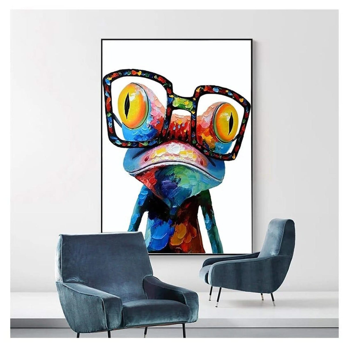 ChandeliersDecor.com-Wall Posters-Cute Frog Canvas Wall Art