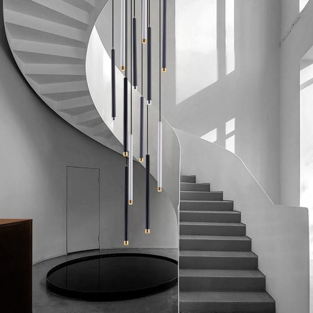 Cylindrical Two Color LED Chandelier - Dazzling Illumination-ChandeliersDecor.com