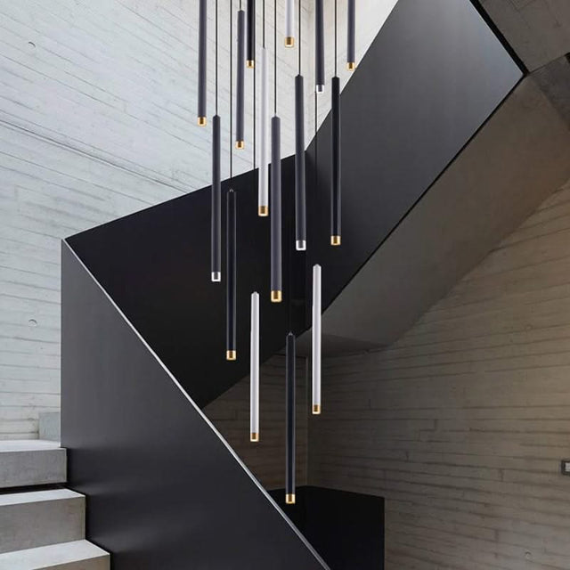 Cylindrical Two Color LED Chandelier - Dazzling Illumination-ChandeliersDecor.com