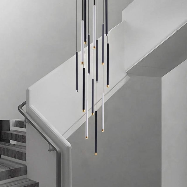 Cylindrical Two Color LED Chandelier - Dazzling Illumination-ChandeliersDecor.com