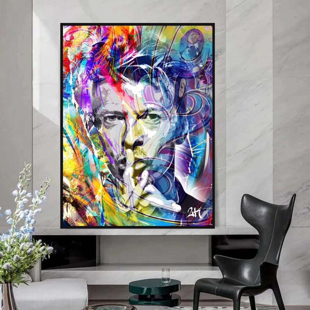 David Bowie Singer Famous Wall Canvas Art Wall Hanging-ChandeliersDecor.com