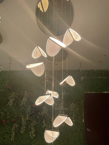 ChandeliersDecor.com-Staircase Chandelier-Deluxe Acrylic Blade Chandelier