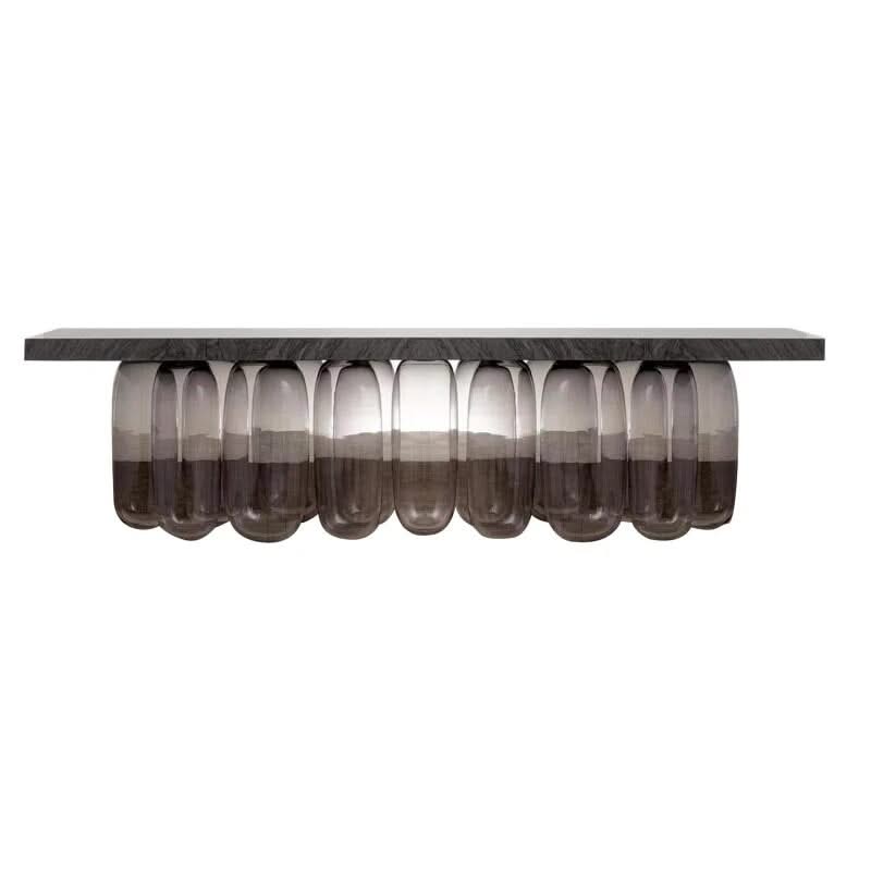 Designer Anti-Gravity Glass Dining Table Set-ChandeliersDecor.com