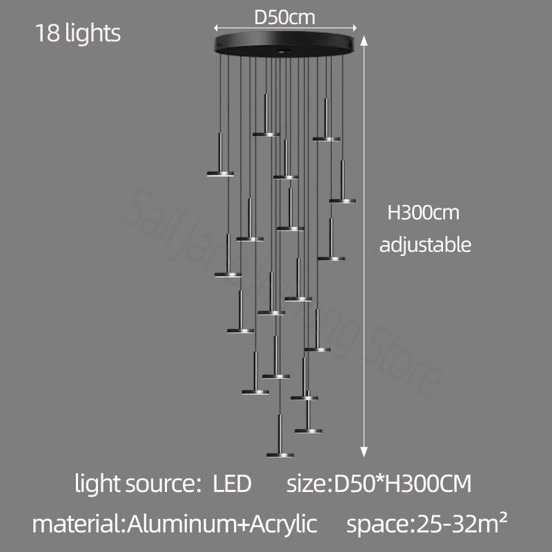 ChandeliersDecor.com-Staircase Chandelier-Designer Arc Luxury Staircase Chandelier