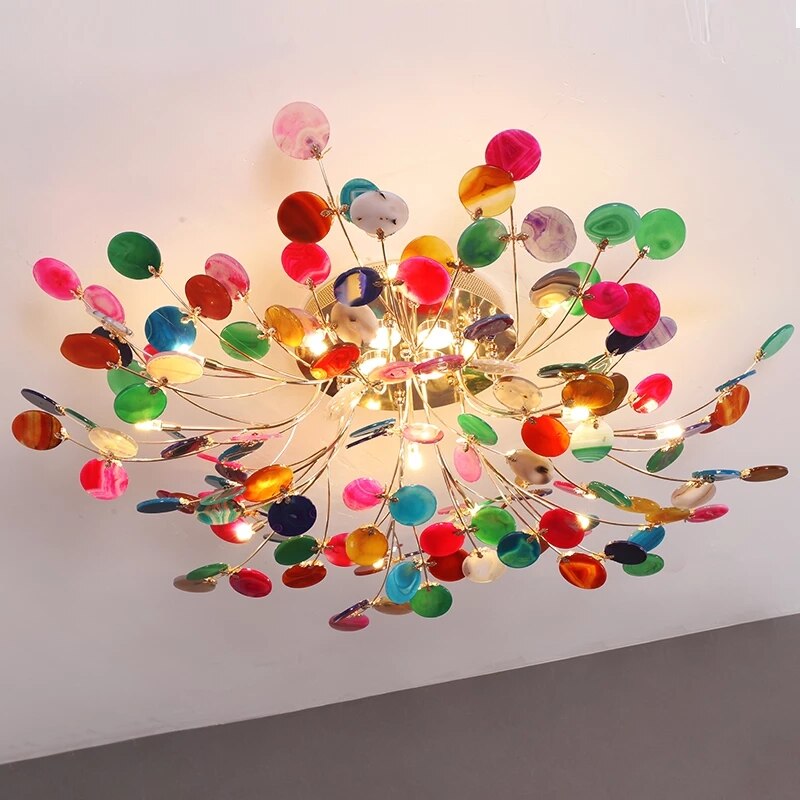 Designer Carnelian LED Ceiling Chandelier-ChandeliersDecor.com