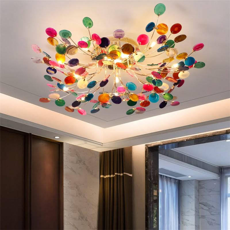 Designer Carnelian LED Ceiling Chandelier-ChandeliersDecor.com