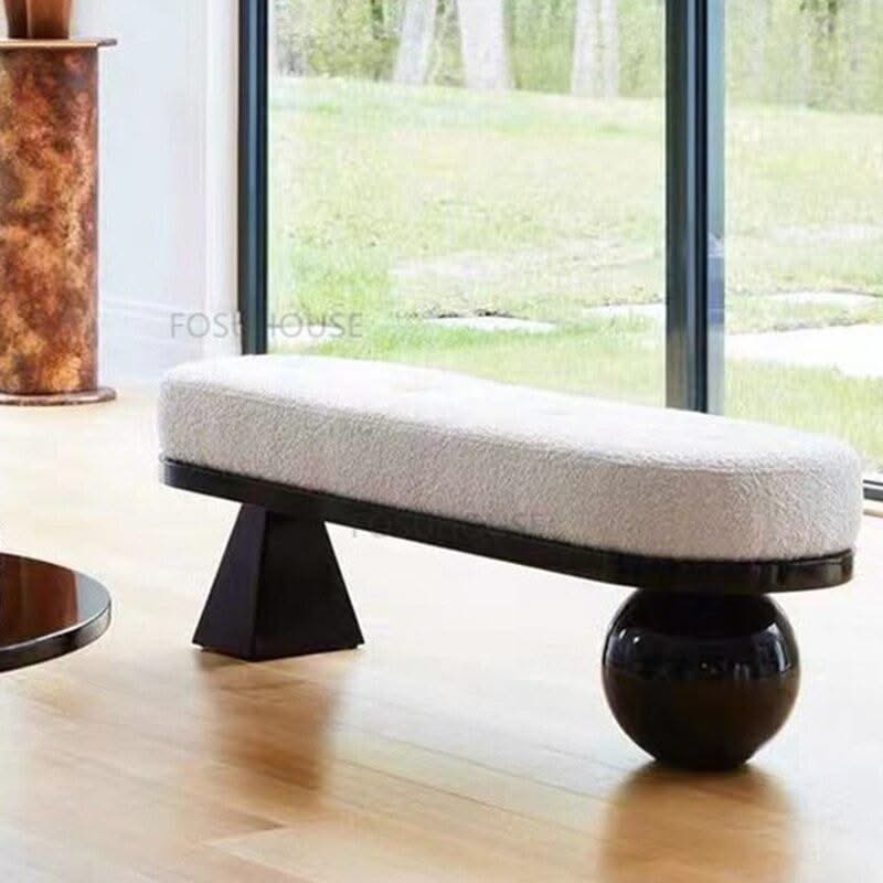 ChandeliersDecor.com-Benches-Designer Cashmere BenchDesigner Bench: Luxurious Cashmere Seating