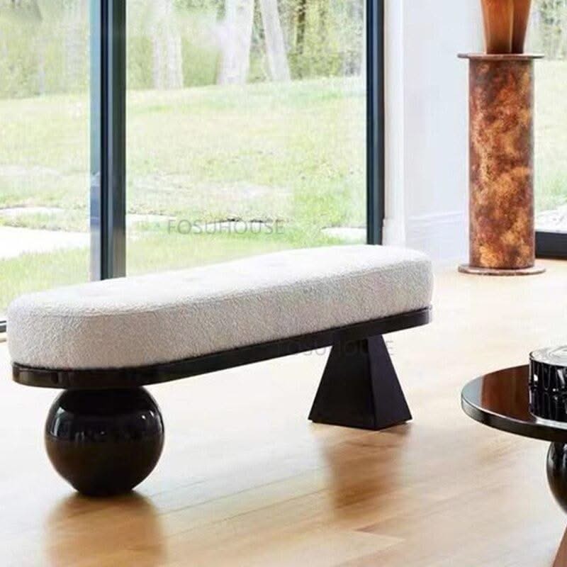 ChandeliersDecor.com-Benches-Designer Cashmere BenchDesigner Bench: Luxurious Cashmere Seating