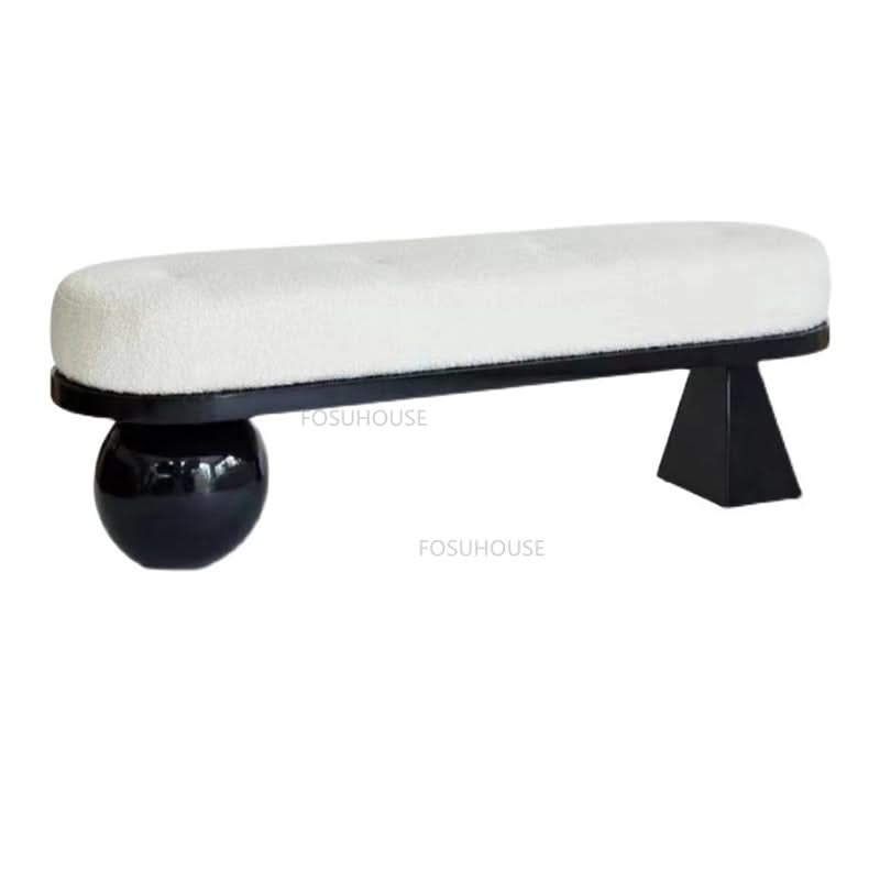 ChandeliersDecor.com-Benches-Designer Cashmere BenchDesigner Bench: Luxurious Cashmere Seating