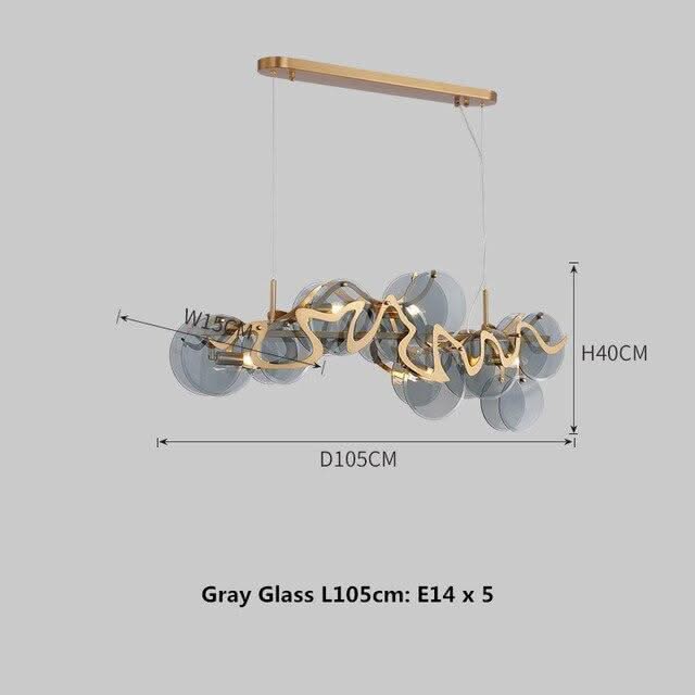 ChandeliersDecor.com-Kitchen Island-Designer Glass Chandelier: Elevate Your Space