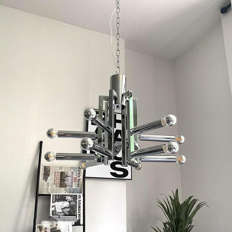 ChandeliersDecor.com-Chandeliers-Designer LED Chrome Hanging Light Chandelier