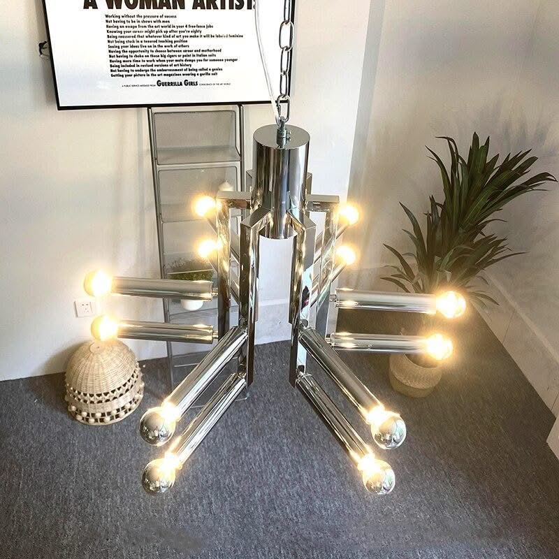 ChandeliersDecor.com-Chandeliers-Designer LED Chrome Hanging Light Chandelier