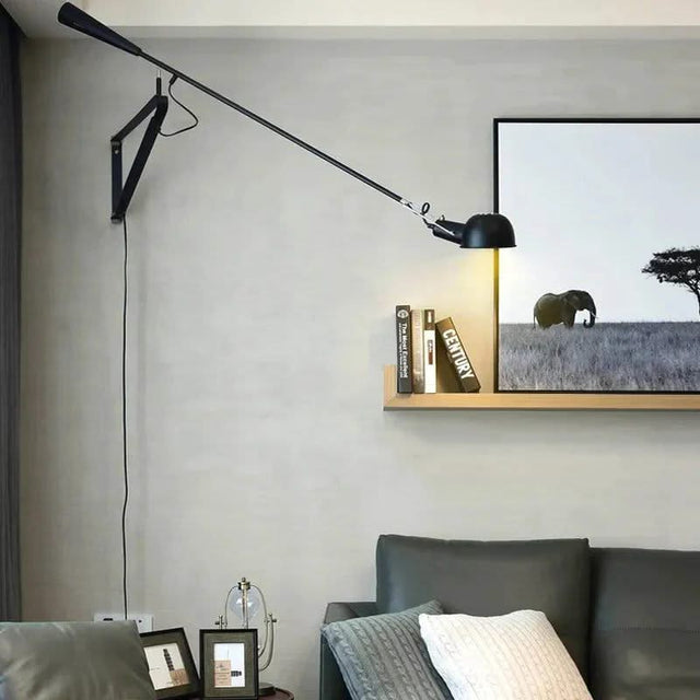 Designer Long Arm Adjustable Long Pole Wall Light-ChandeliersDecor.com